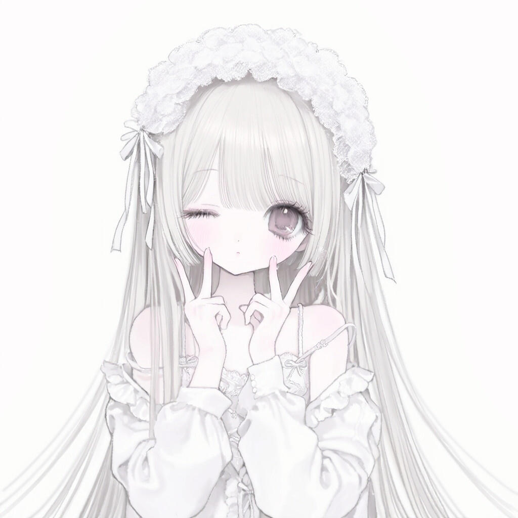 纯白ins风少女动漫头转载原xhs minu 