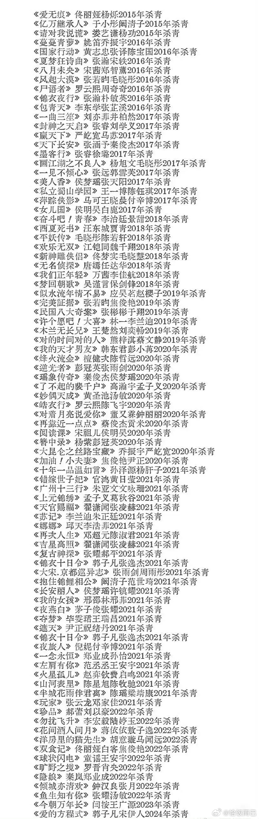 内娱居然还有这么多积压剧未播
