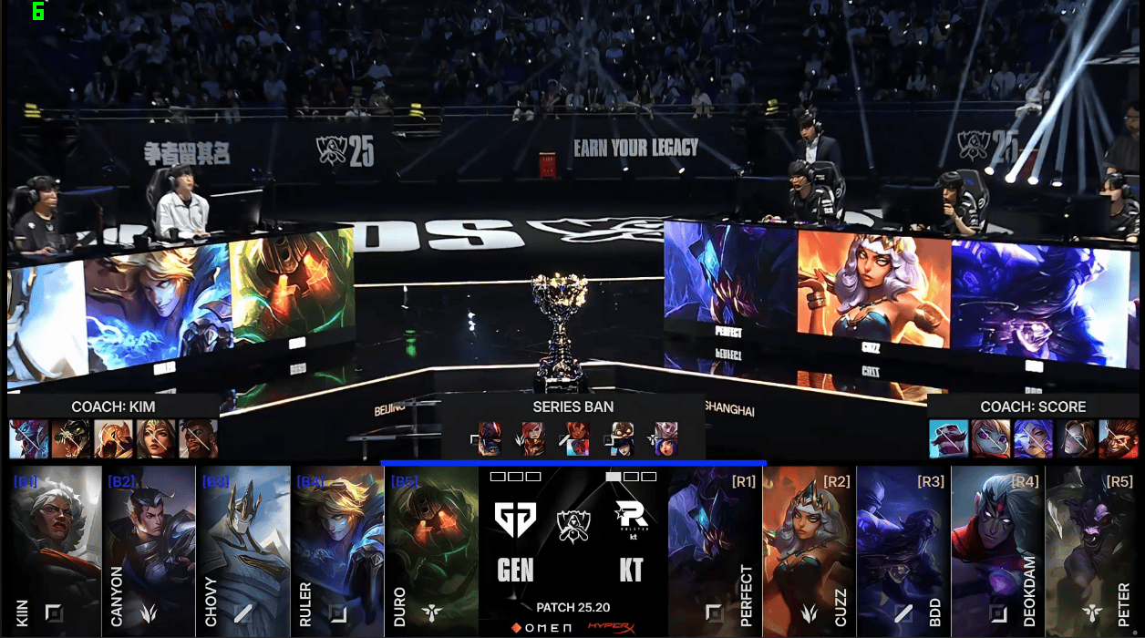 KT vs GEN第二局BP：GEN选出赵信加里奥，KT选出奇亚娜瑞兹