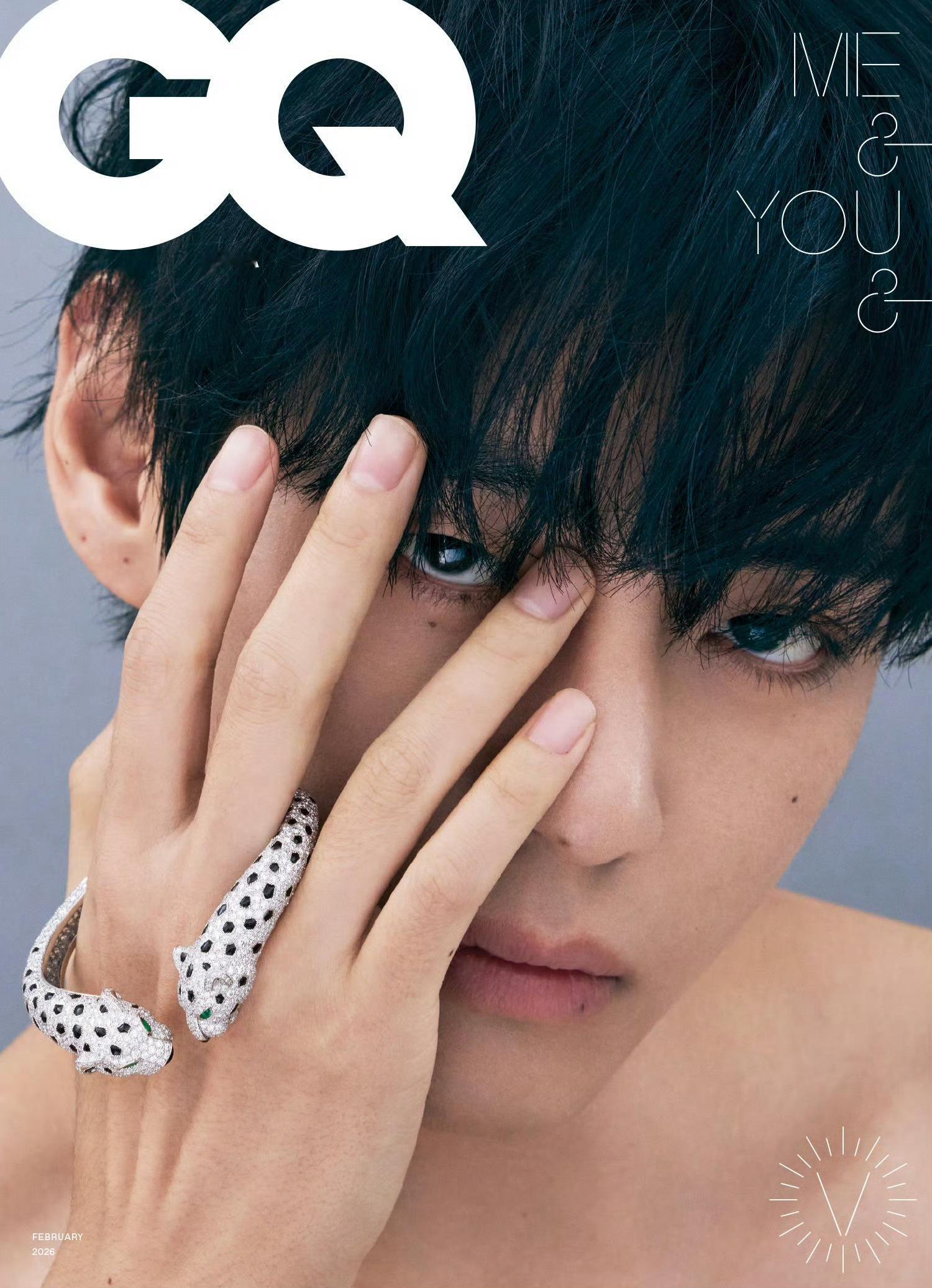 金泰亨  GQ Korea 2026年二月刊封面人物，佩戴Cartier 珠宝六