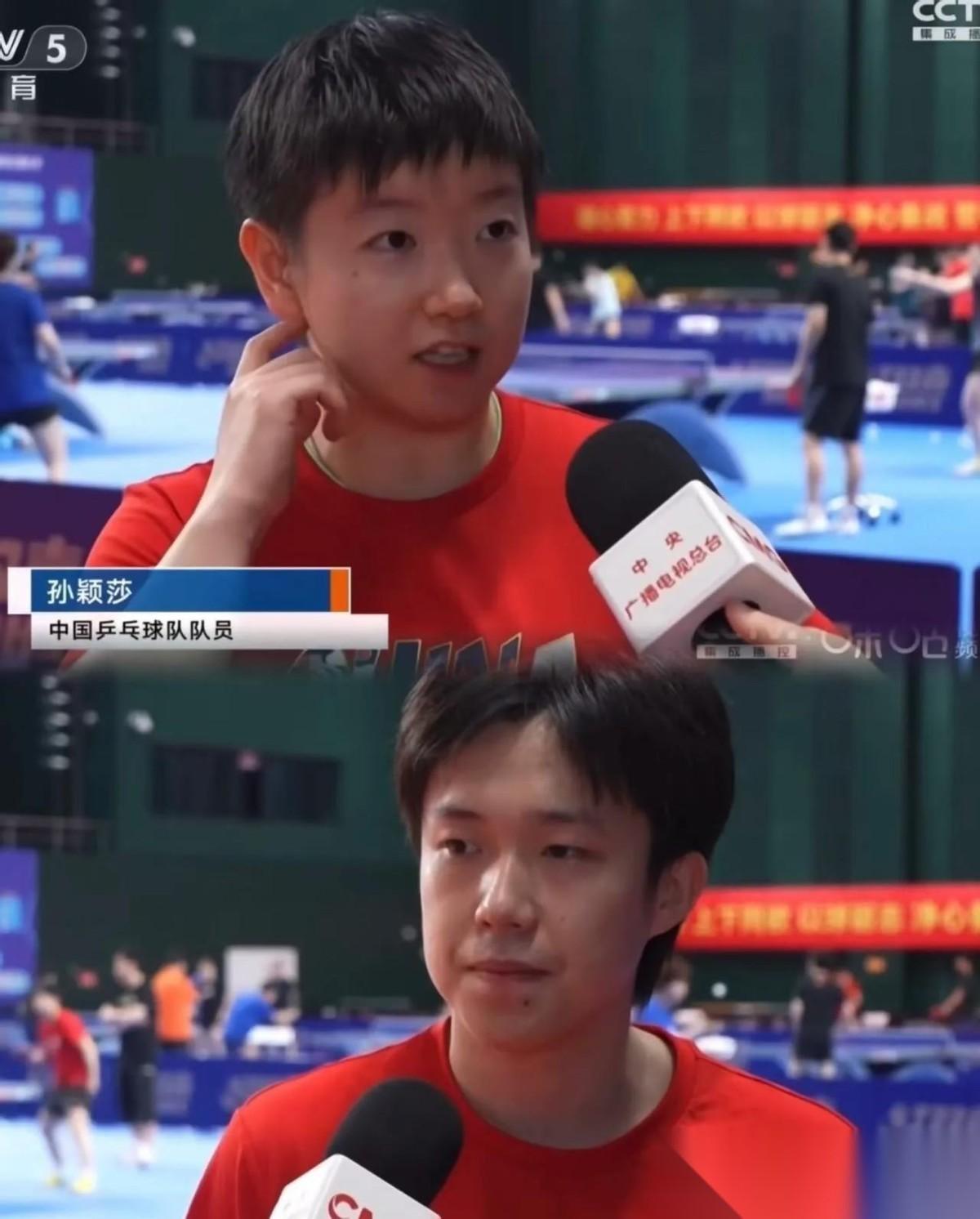 4月11日孙颖莎 王楚钦作为男女队一号种子选手接受了采访[赞]
CCTV5体育晨