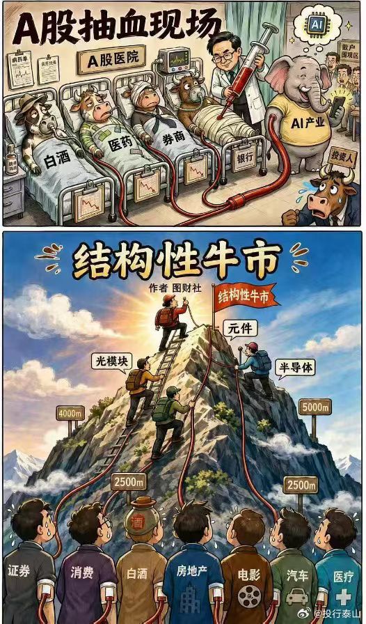 转：何为结构性行情：有人登顶向上，有人默默蓄力，分化已是常态，选对方向远比瞎忙活