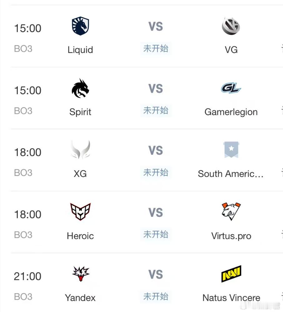 兄弟们，PGL今天的赛程，XG和VG都在1-1组，15点VG打液体，18点XG打