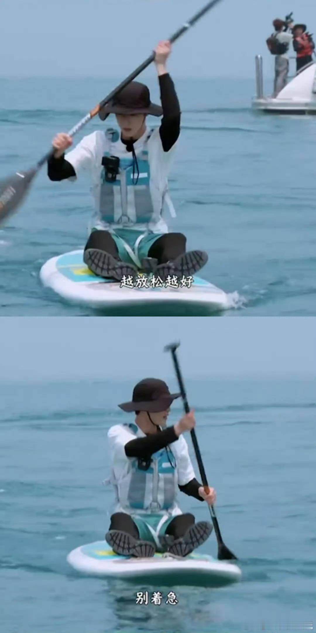 李昀锐体育生学习能力就是强一点就通一学就会说的就是李昀锐，水上划桨挑战轻松拿捏。
