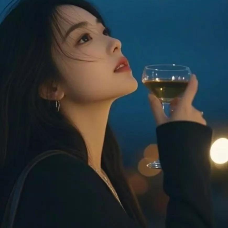 夜幕下的浪漫，与一杯酒共醉。下班后小酌两杯 微醺美照 春日微醺仪式感 秋日微醺打