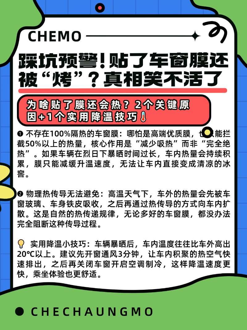 踩坑预警！贴了车窗膜还被“烤”？真相笑不活了【来自懂车帝车友圈】
