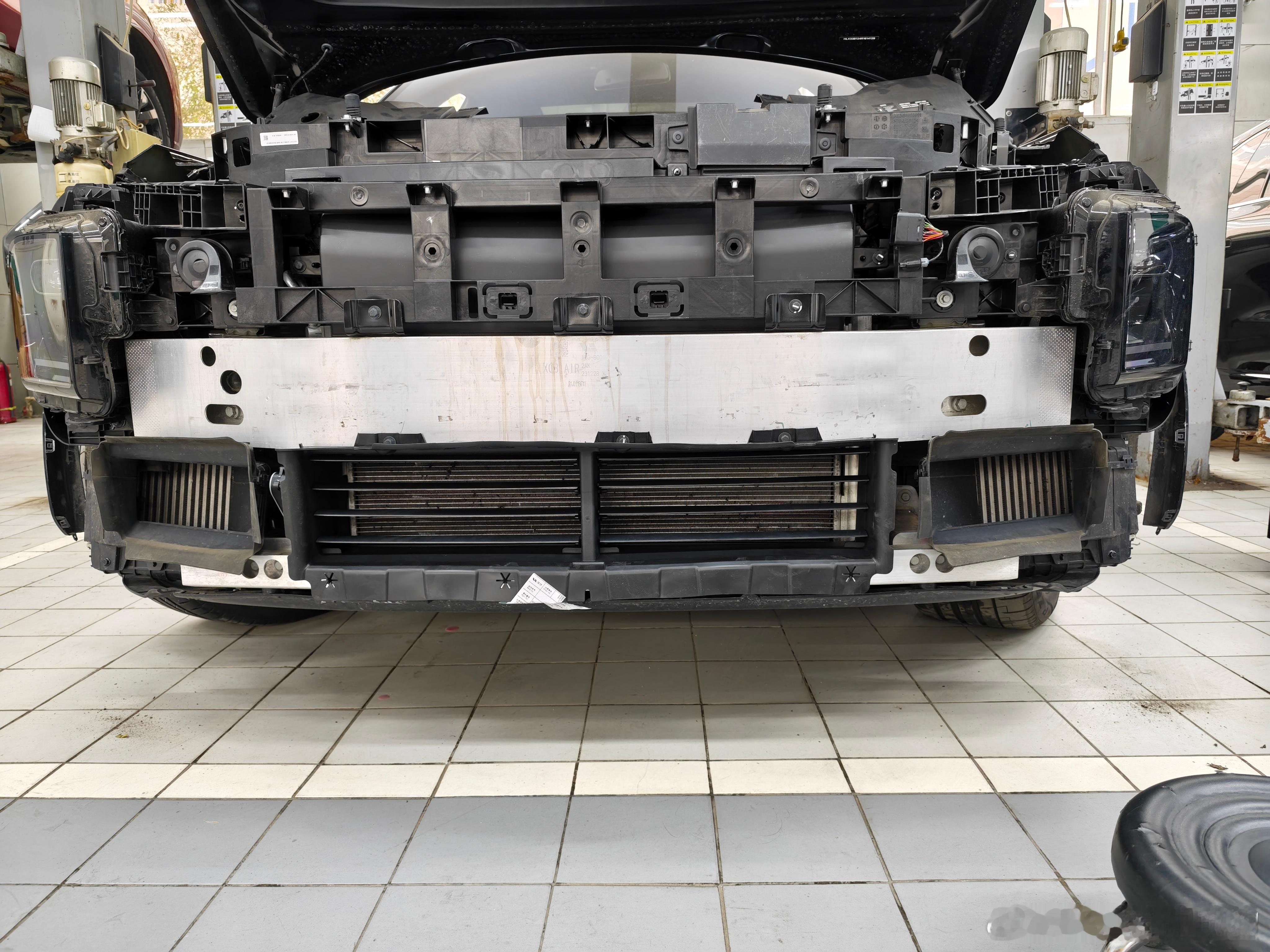 理想L7 的前防撞梁够强吗？目字形铝厚约45mm高约170mm宽，一直延伸到大灯