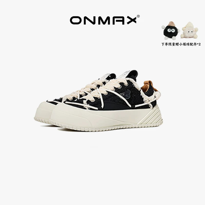 【今日淘宝好物推荐】1、【卓沅同款】onmax复古黑纸飞机帆布鞋男女厚底增高增高