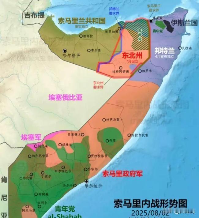 索马里兰位于非洲之角，扼守红海—亚丁湾航道，是连接印度洋与地中海的咽喉要地，全球