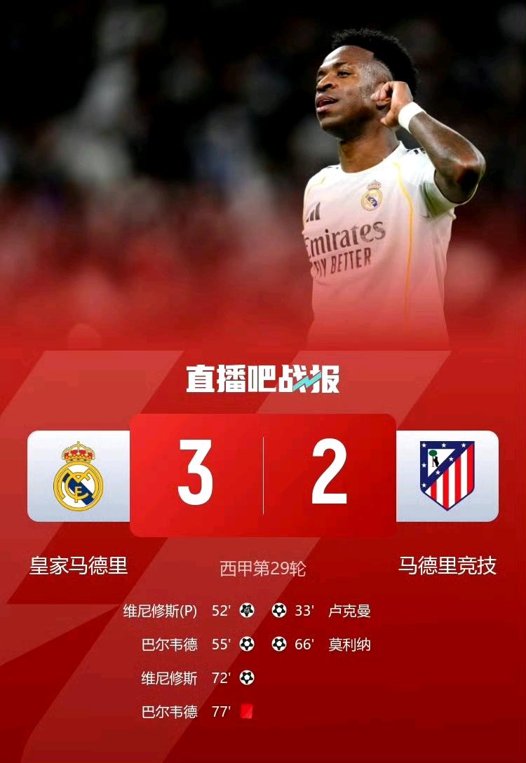 吃饭睡觉打皇马！马德里德比，马竞从来不吃亏。本赛季上回合皇马2-5惨败马竞。
回