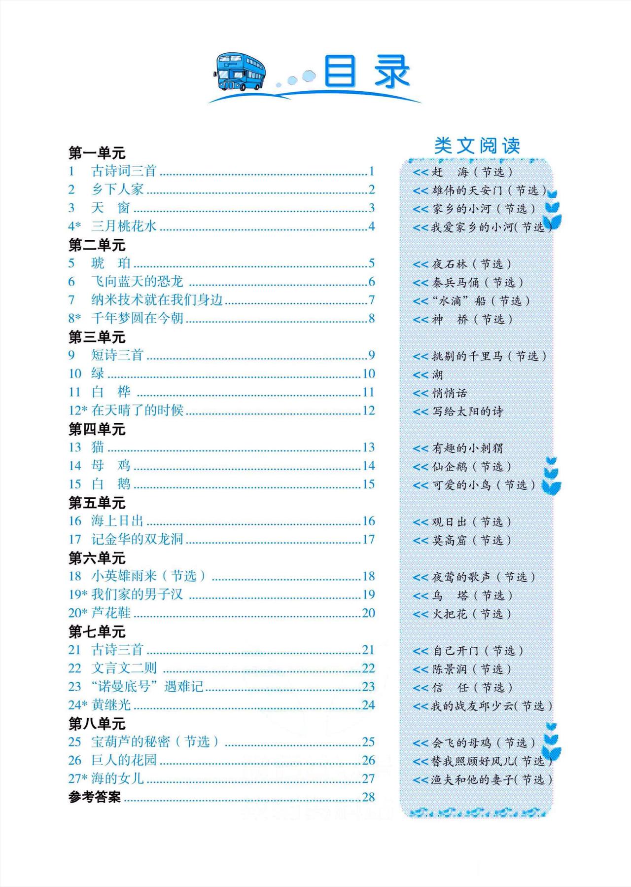 《黄冈名卷》四年级语文下册《小阅读训练》！1-8单元都含答案！
word版的获取