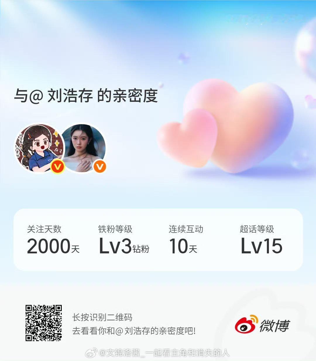 刘浩存与刘浩存的亲密度 📝2026.6.24💕2000天快乐(◍•ᴗ•◍）两