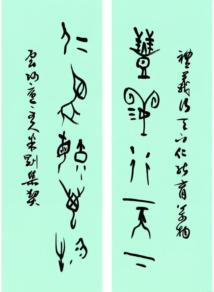 米刚甲骨文作品