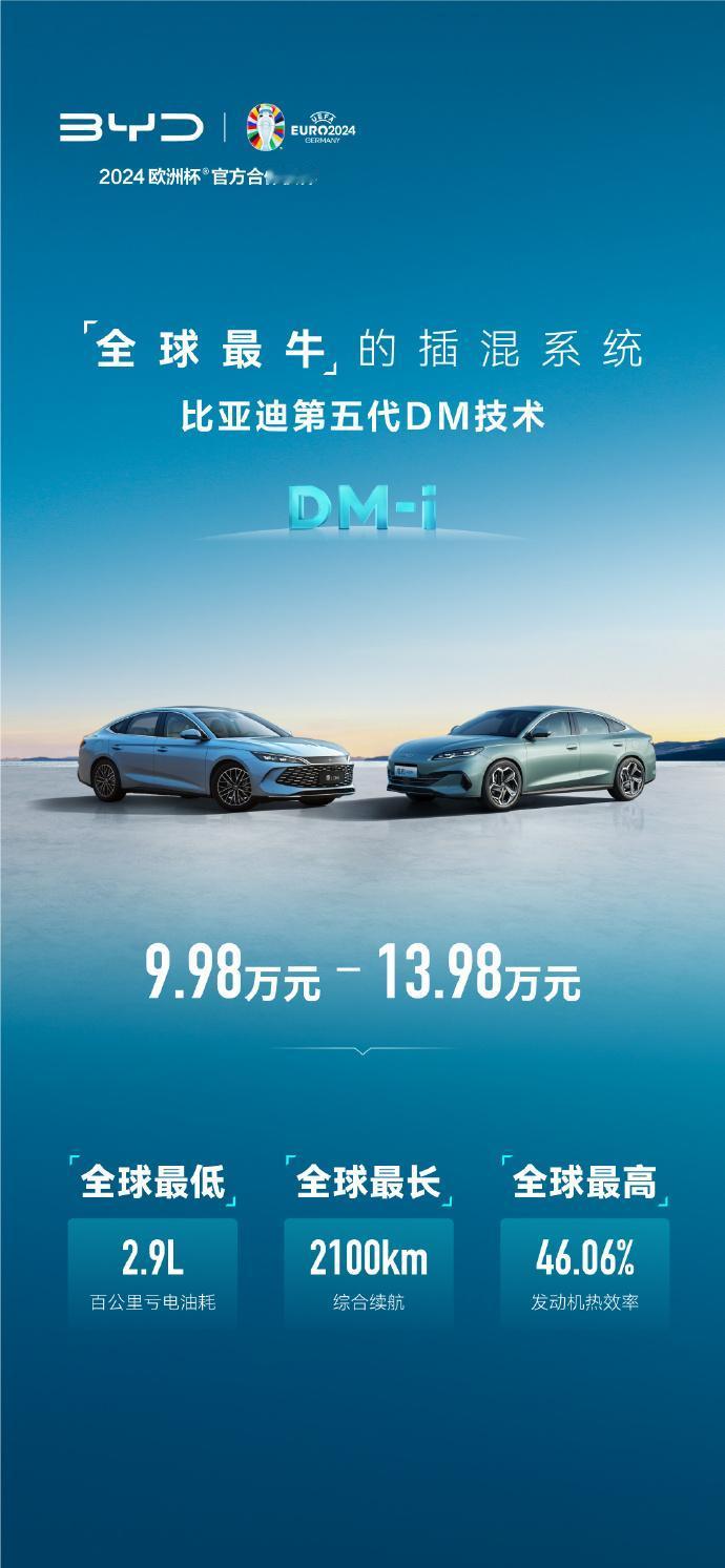 比亚迪昨晚的发布会，真就是全球混动进入新时代了。第五代的DM技术，油耗来到了2开