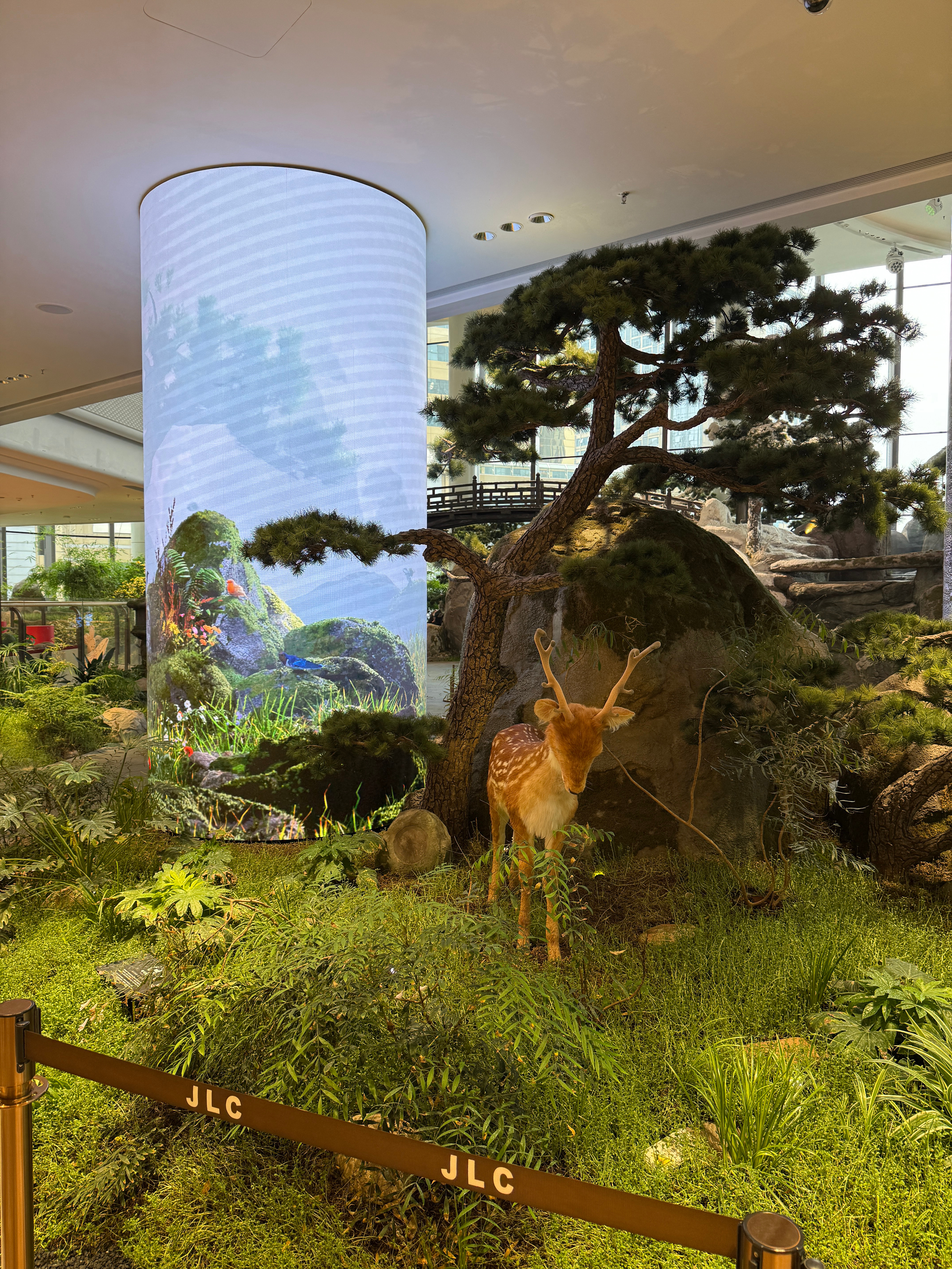 南京金陵中环商超里的仿真景观做的真好看