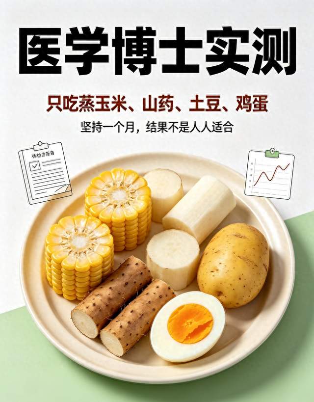 饿了只吃蒸玉米蒸山药蒸土豆煮鸡蛋，坚持一个月不是所有人都适合