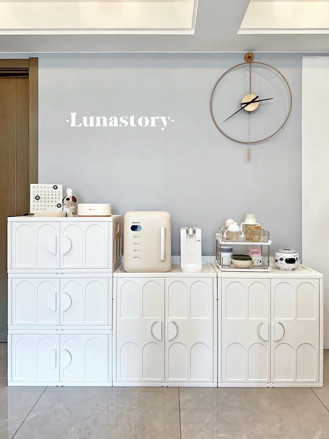 有娃家庭快看！储物+喂养台🍼一柜搞定！