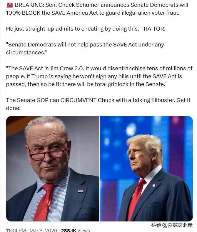 突发消息：川普总统表示，他正致力于罢免印第安纳州参议院多数党领袖Rod Bray