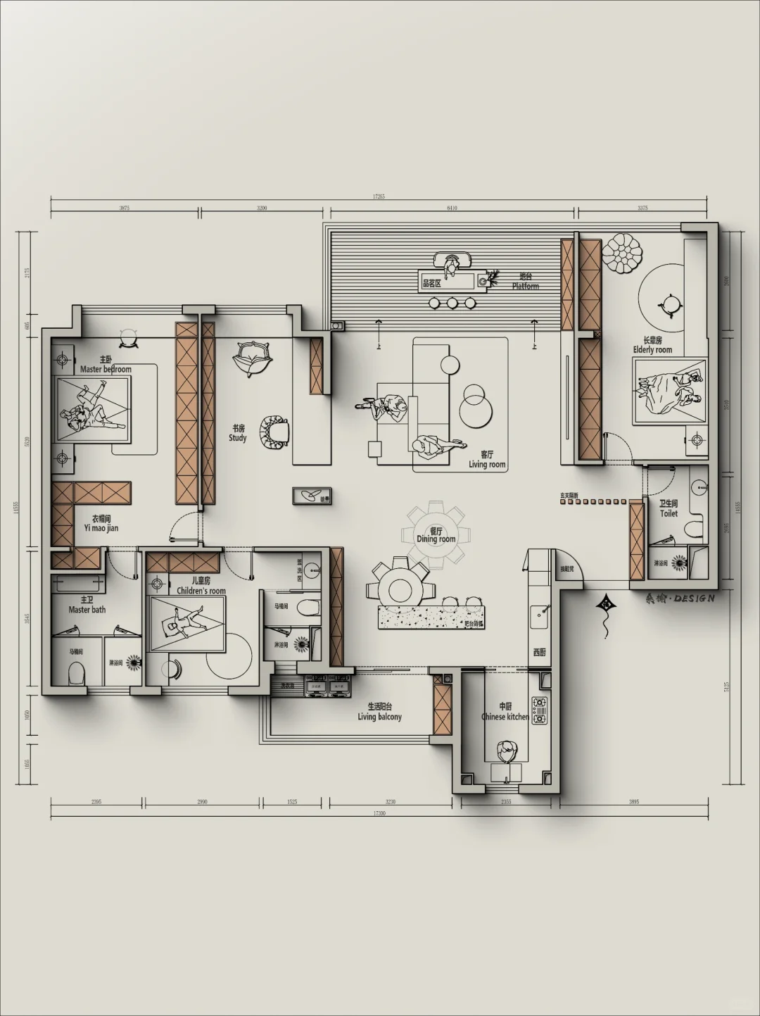 户型改造182m²丨大平层优化设计分享