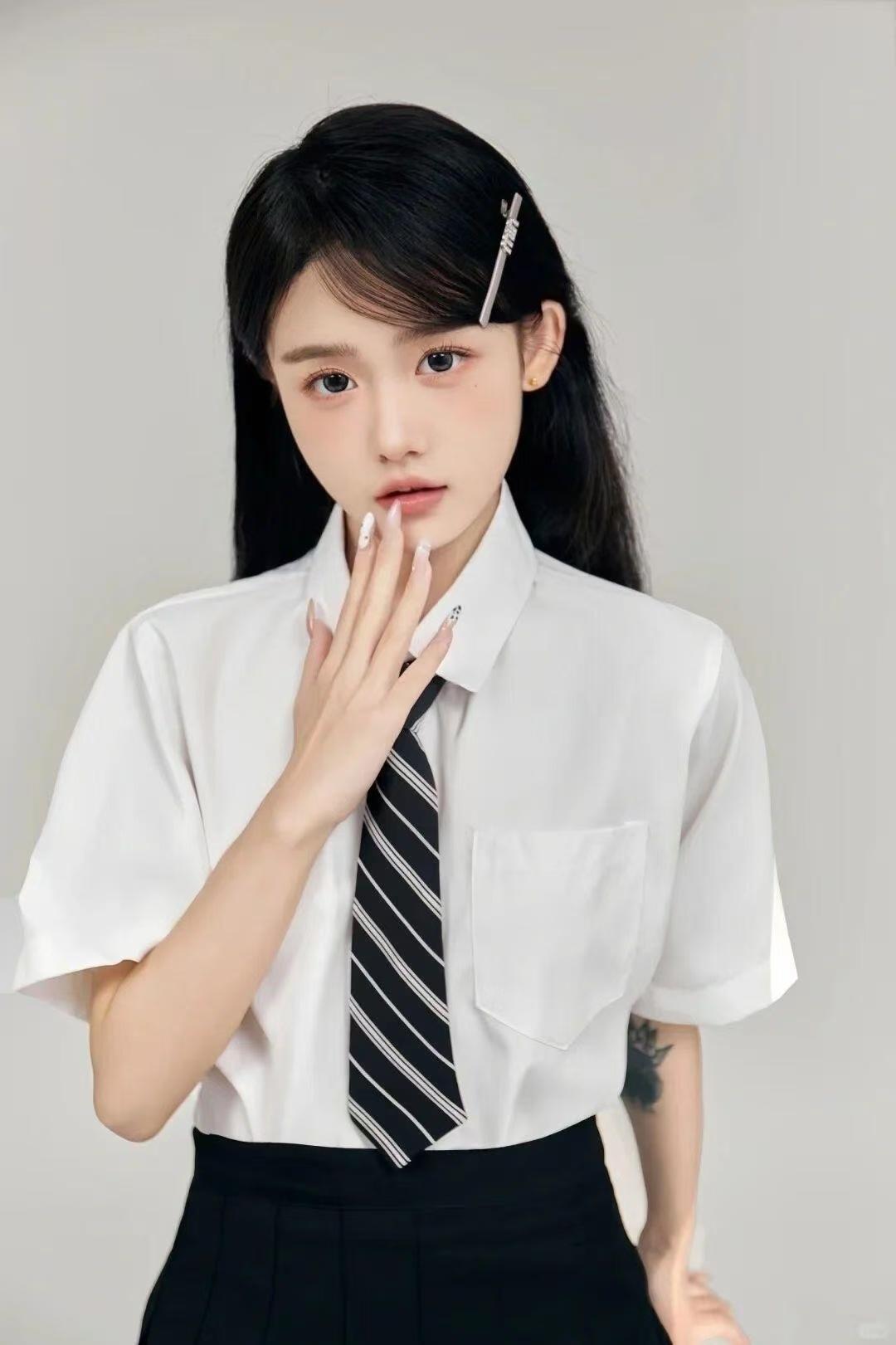 永远会为学院风心动——那是青春最标准的答案。📚💚 墨绿色V领毛衣背心、白色翻
