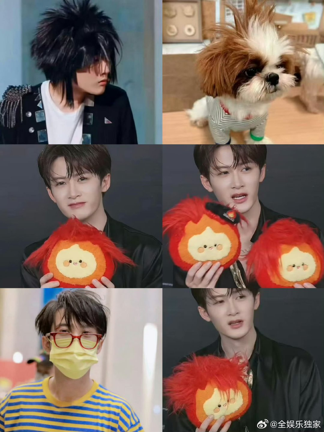 穿夸张cos服做惩罚动作，檀健次手脚不协调的样子超憨，瞪圆眼睛的呆萌神态，抽象又