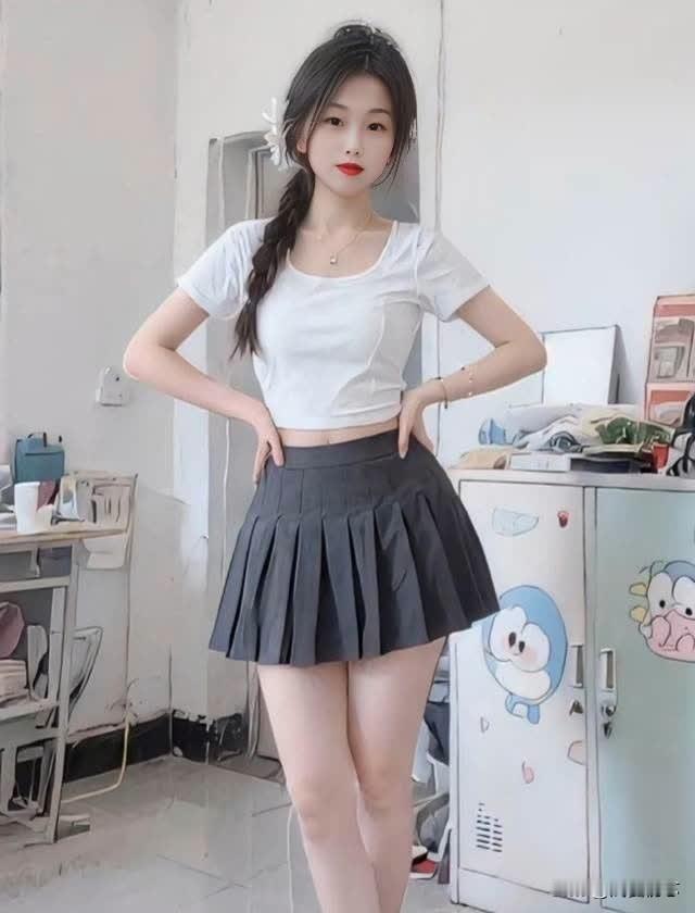 元气少女穿搭指南：白色短袖+黑色百褶裙，清新可爱！清纯活力少女 魅力十足