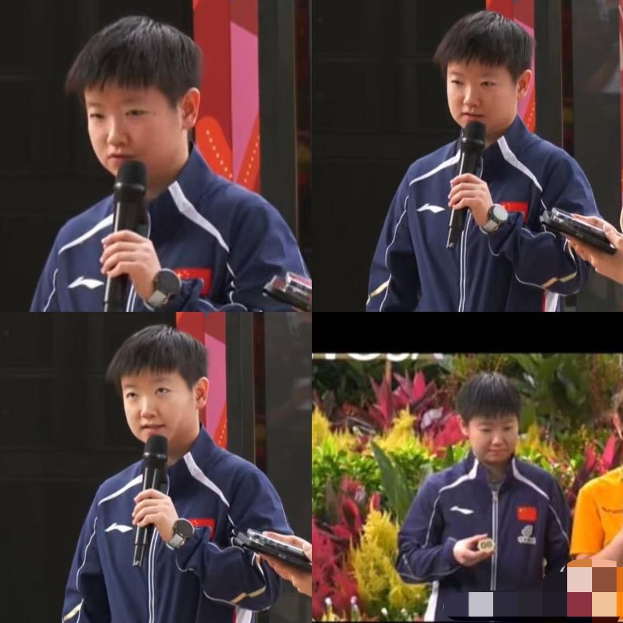 新加坡大满贯孙颖莎在抽签仪式上的采访：比赛不设目标，夸赞新加坡空气好，主办方服务