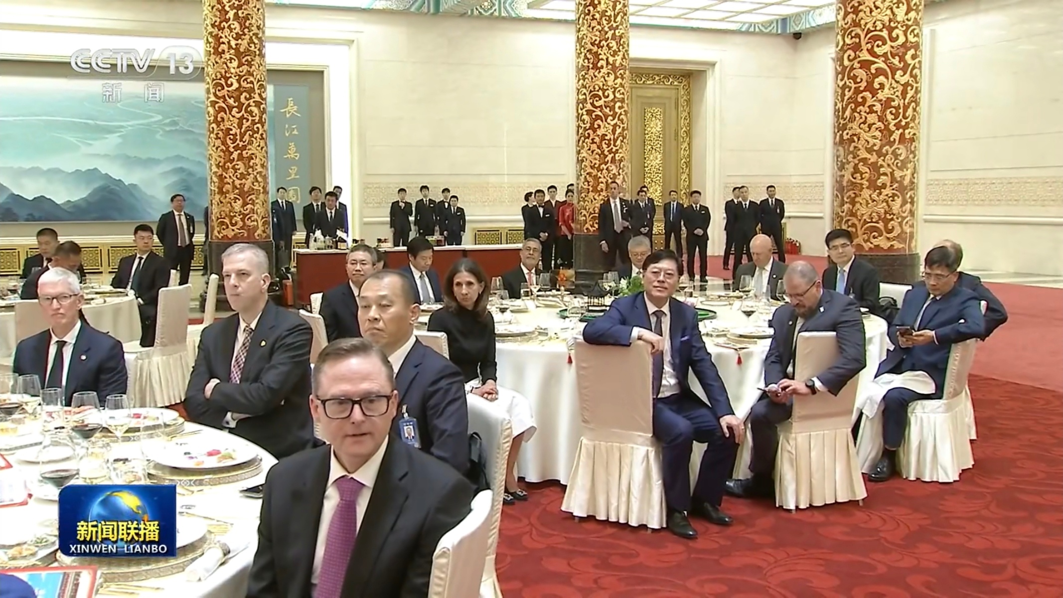 特朗普访华欢迎宴会能到宴会现场的企业家，都是中美优秀的企业家代表。像我们熟悉的有