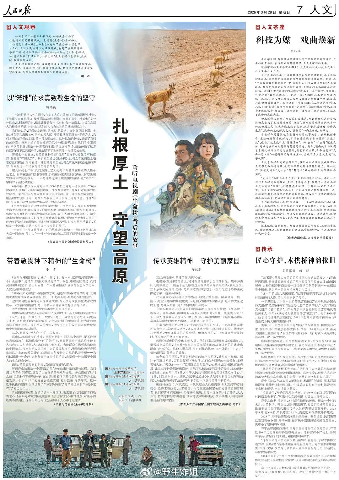 生命树🌳又双叒上人民日报了，伟大的剧！ 