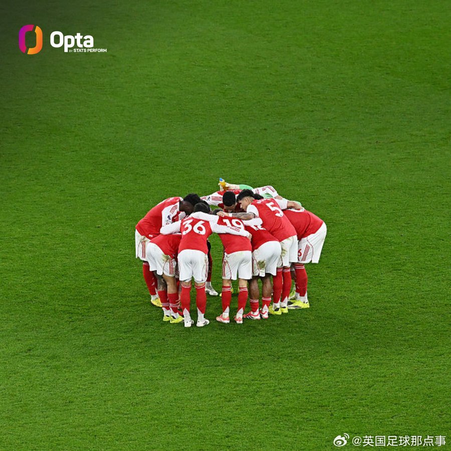 势头正盛！Opta：阿森纳本赛季各项赛事已取得35场胜利，是2025/26赛季五