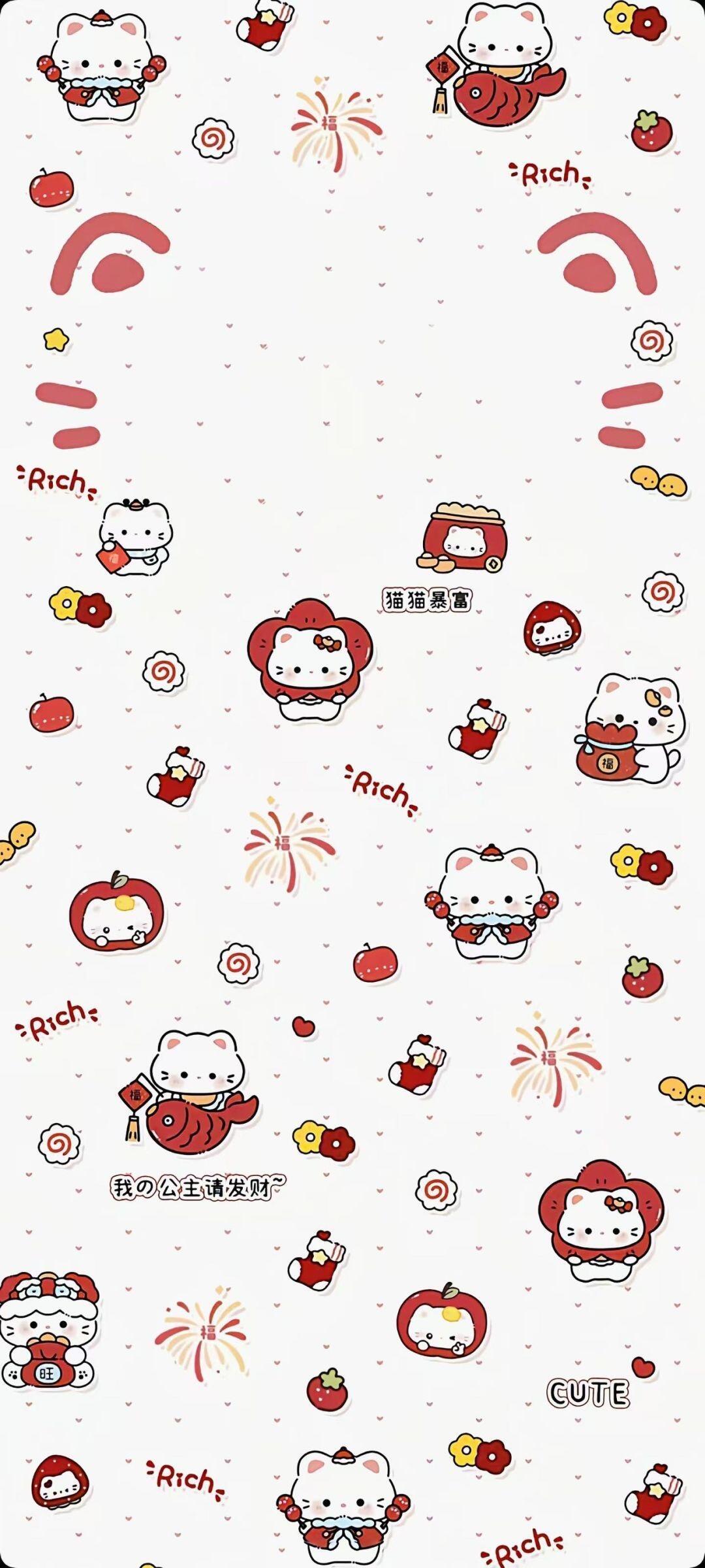 Hello Kitty 壁纸，这也太可爱了叭！   