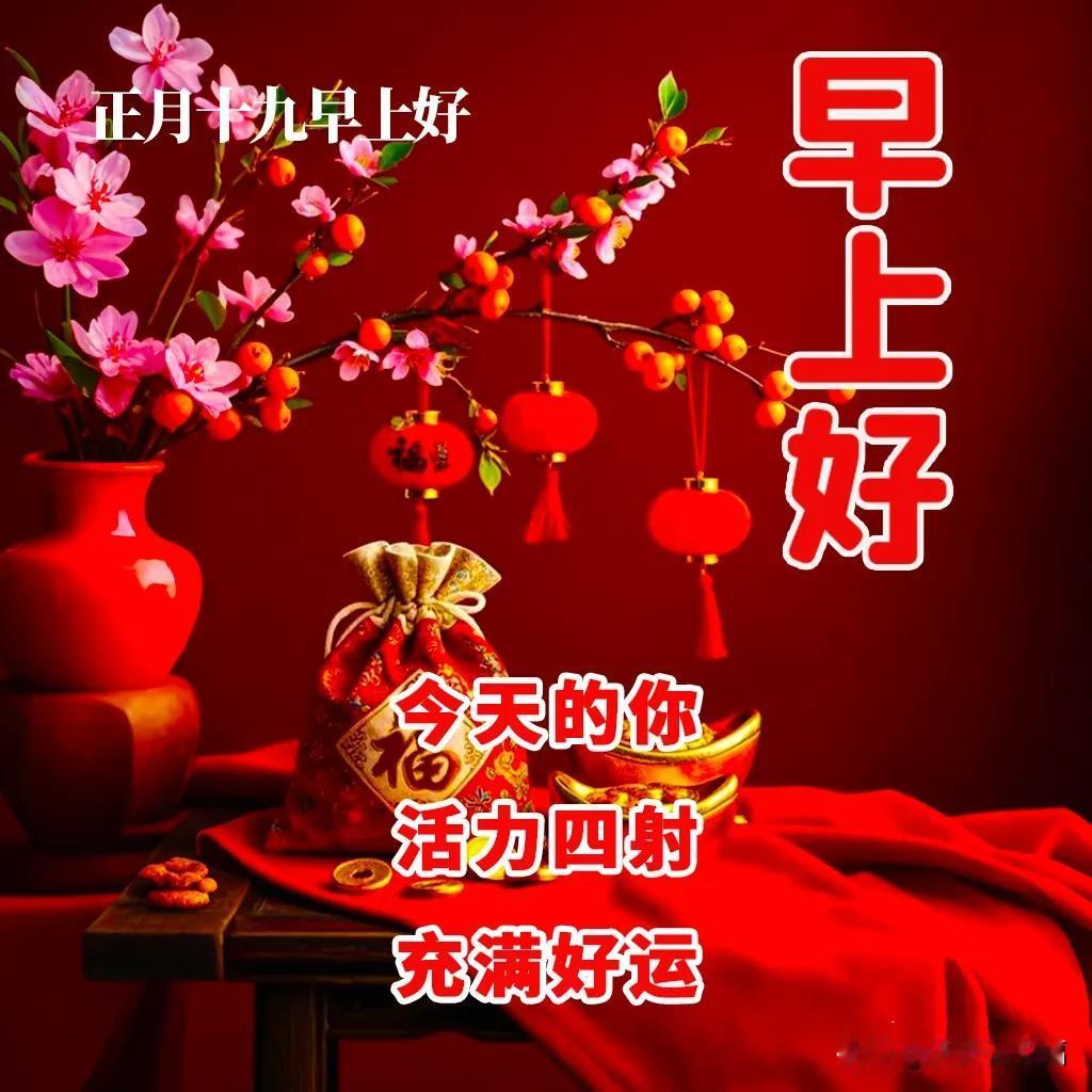 正月十九，鲜花盛开，鸟儿歌唱，祝福你：生活恰如其分，美好恰逢其时。

正月十九，