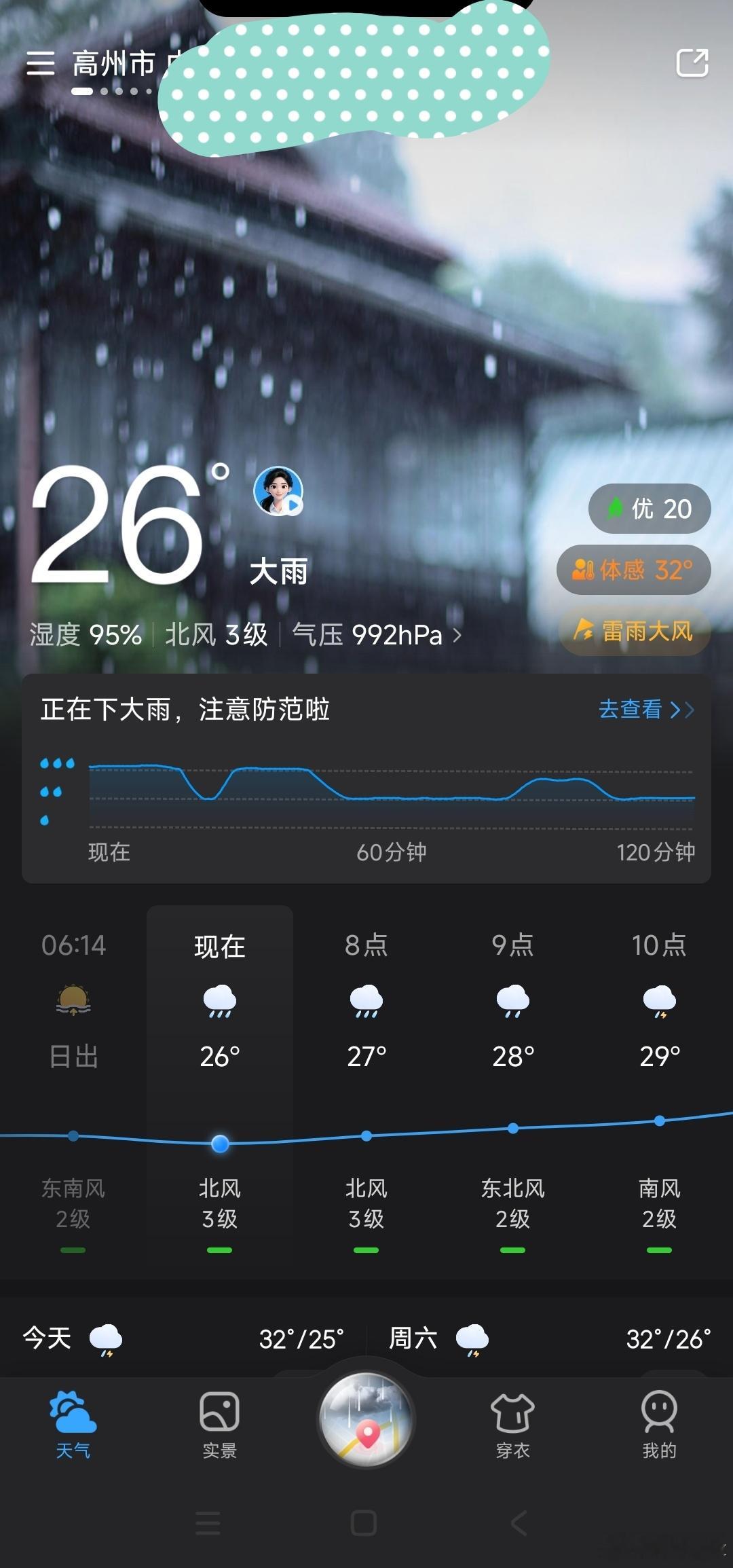 这场雨能不能持续下，太热了 
