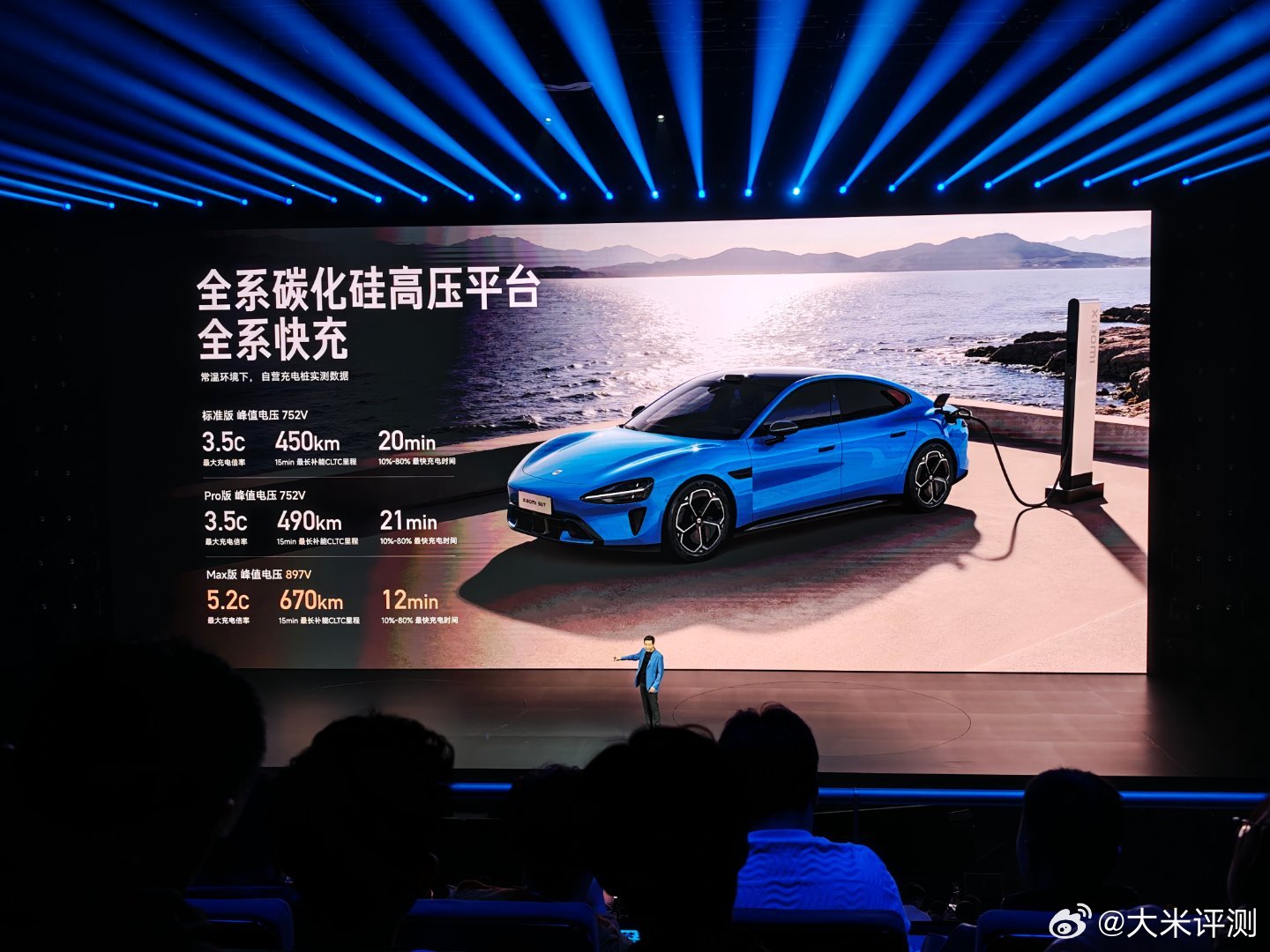 SU7 Max CLTC 835km，15分钟补能670km 