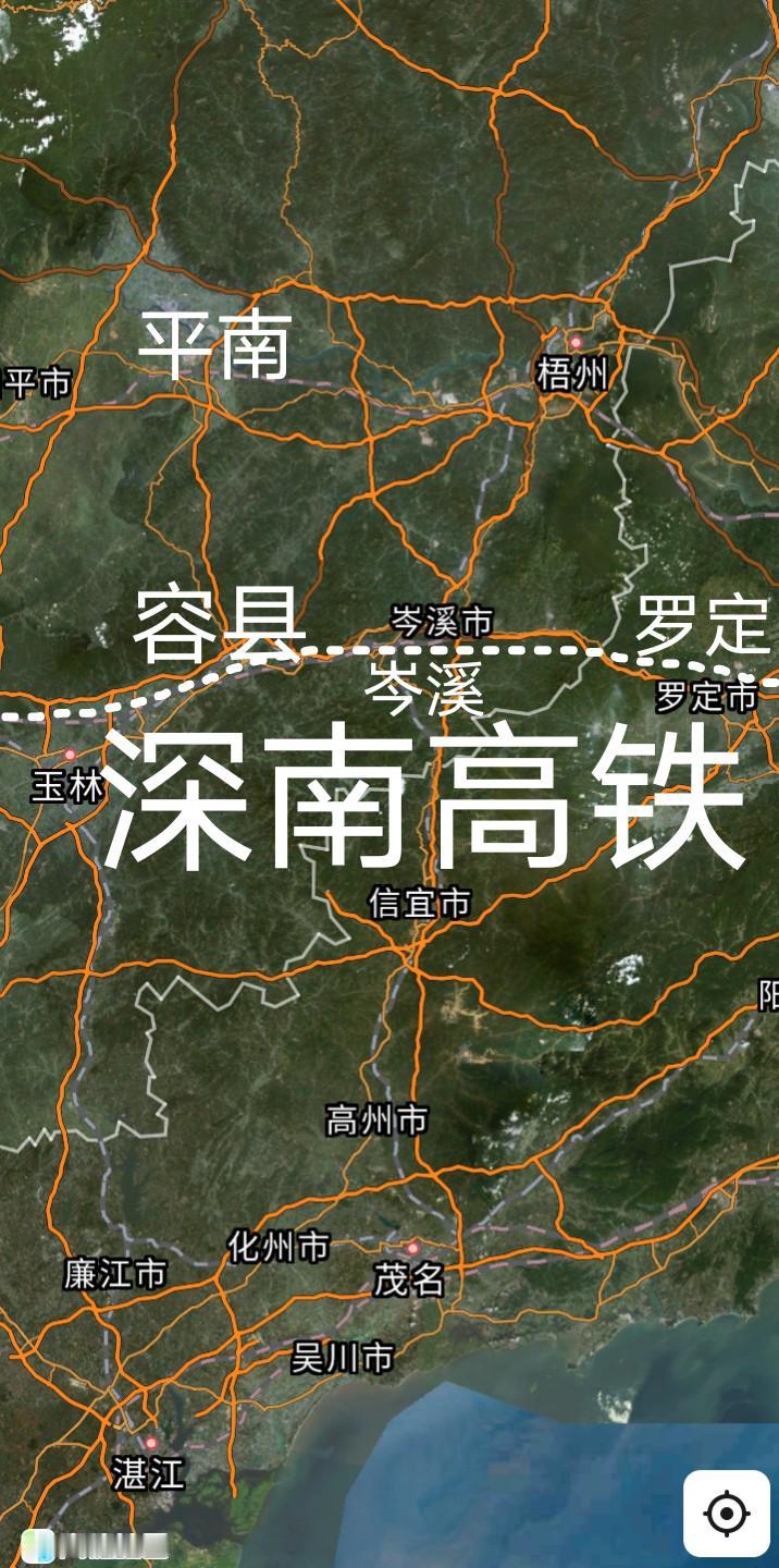 好消息，深圳至南宁时速350公里的深南高铁玉林北至岑溪东(图三2台6线)段已经开