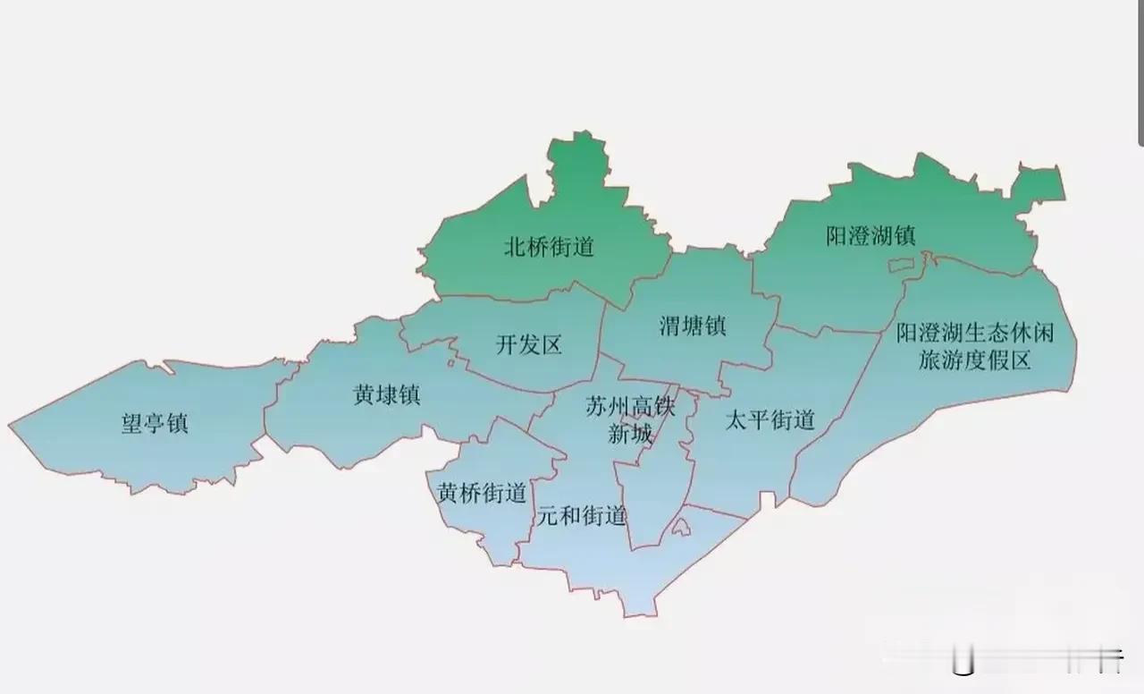 相城区全区划分五大功能区，反倒大家对相城区街道功能和划分有点模糊了。
     