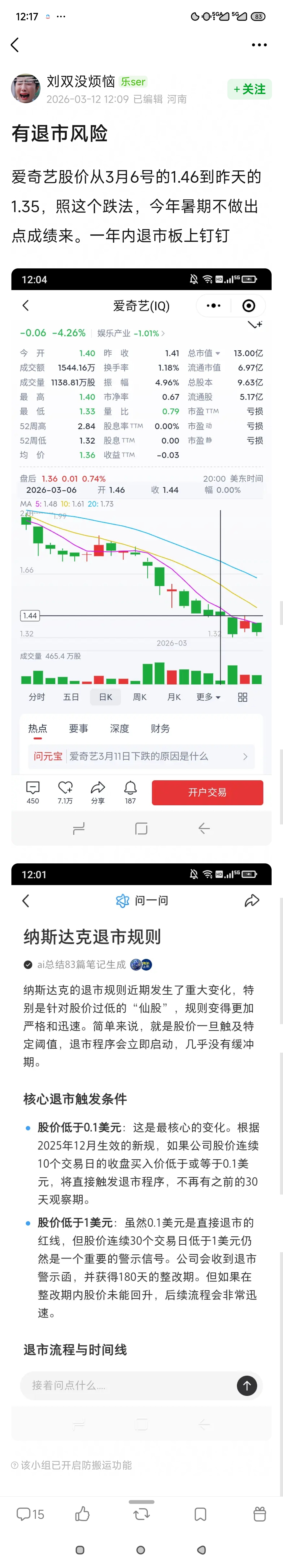 这剧拖垮了长剧市场，爱奇艺股票持续暴跌，已有退市风险。真正的爆剧会拉升股票，显然
