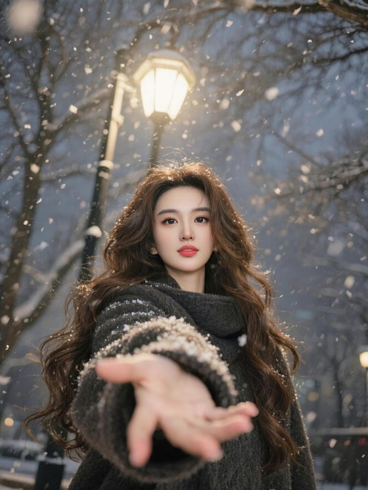 抖音ai创作 每日分享 雪景 爱拍照爱生活 这也太好看了