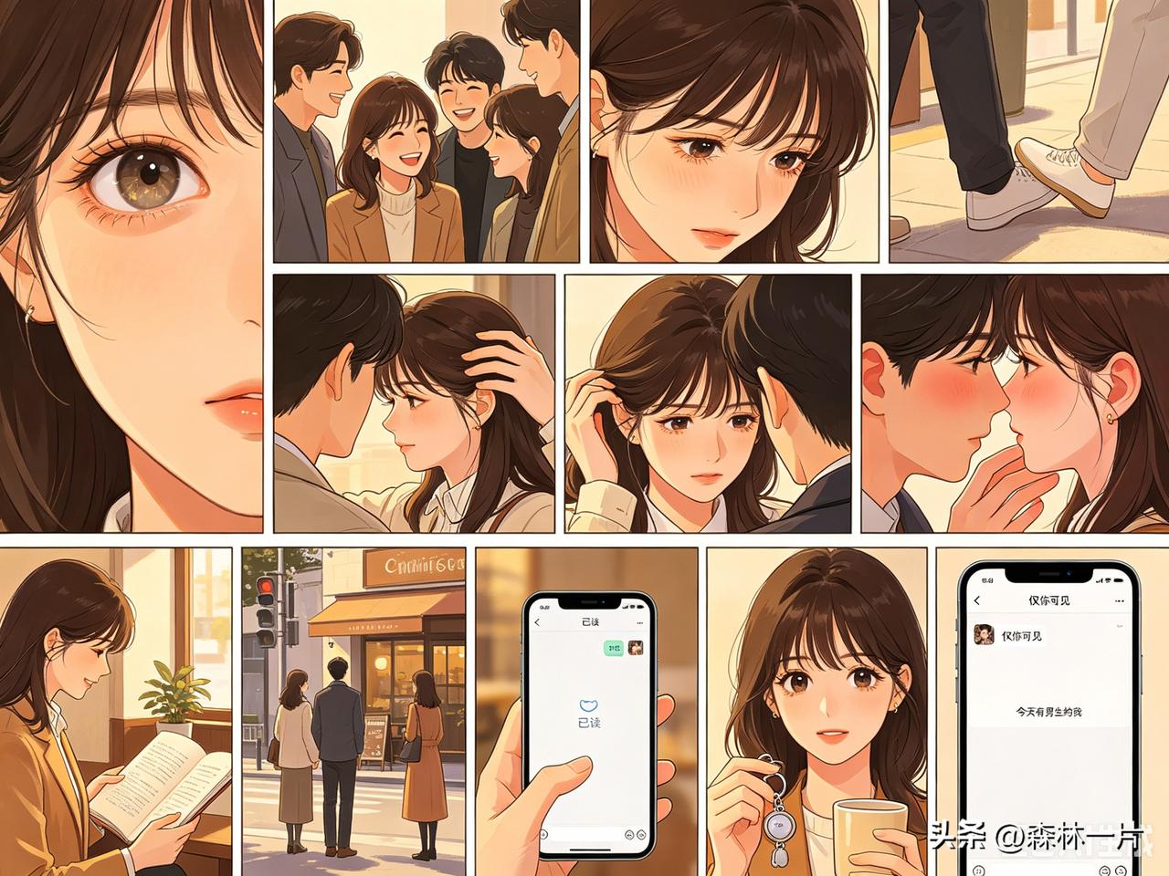 女人动了情，外在表现超明显。眼神里满是藏不住的光，注视你时瞳孔放大，眼神柔润似蒙