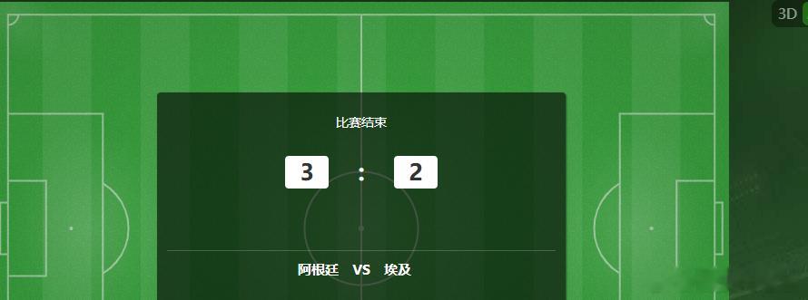 阿根廷让二追三 3-2击败埃及，看的真的胆颤心惊，恭喜阿根廷，恭喜梅西顺利晋级！