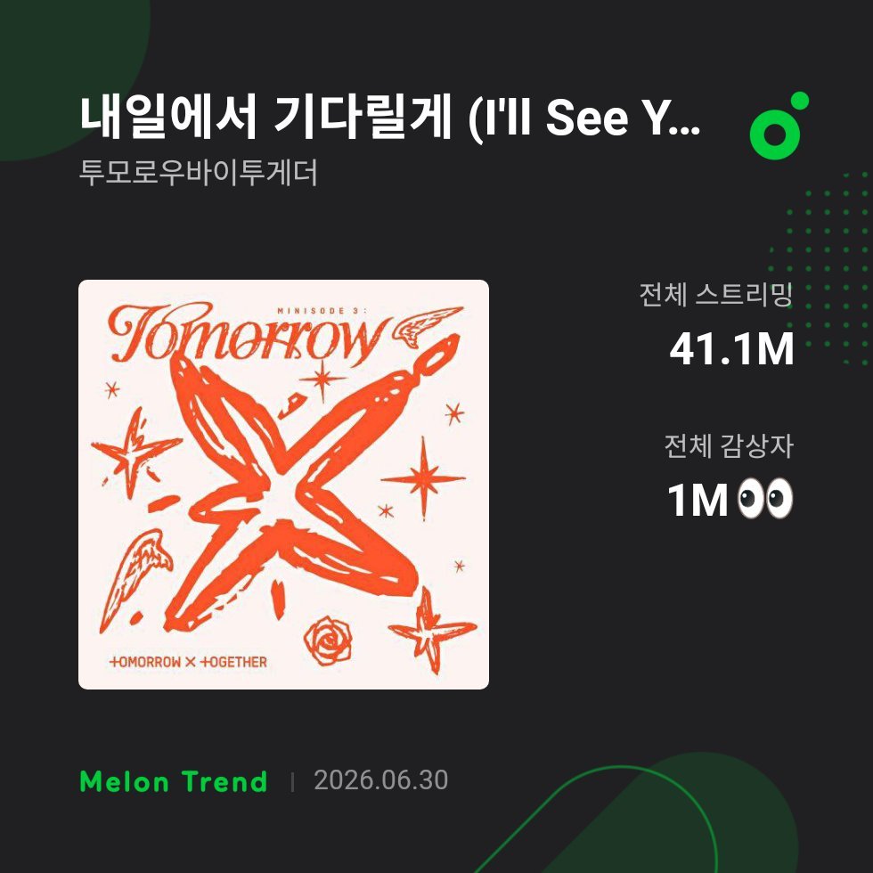 TXT《I'll see you there Tomorrow》Melon独立听