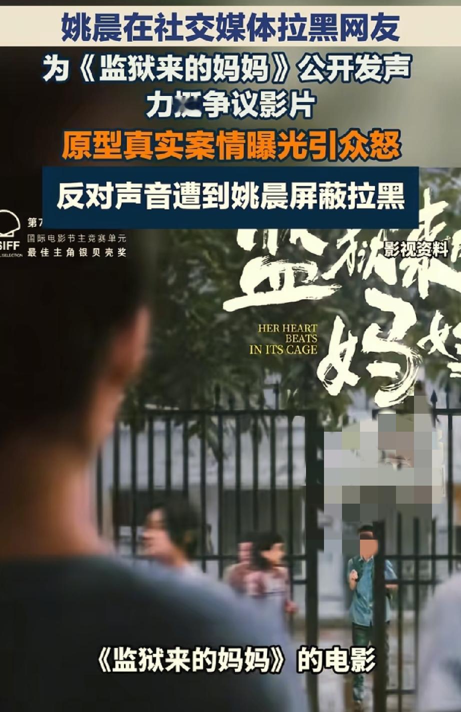 姚晨高调宣传《监狱来的妈妈》，
“最勇敢的演出”、“废墟”、“光”，
这宣传用语