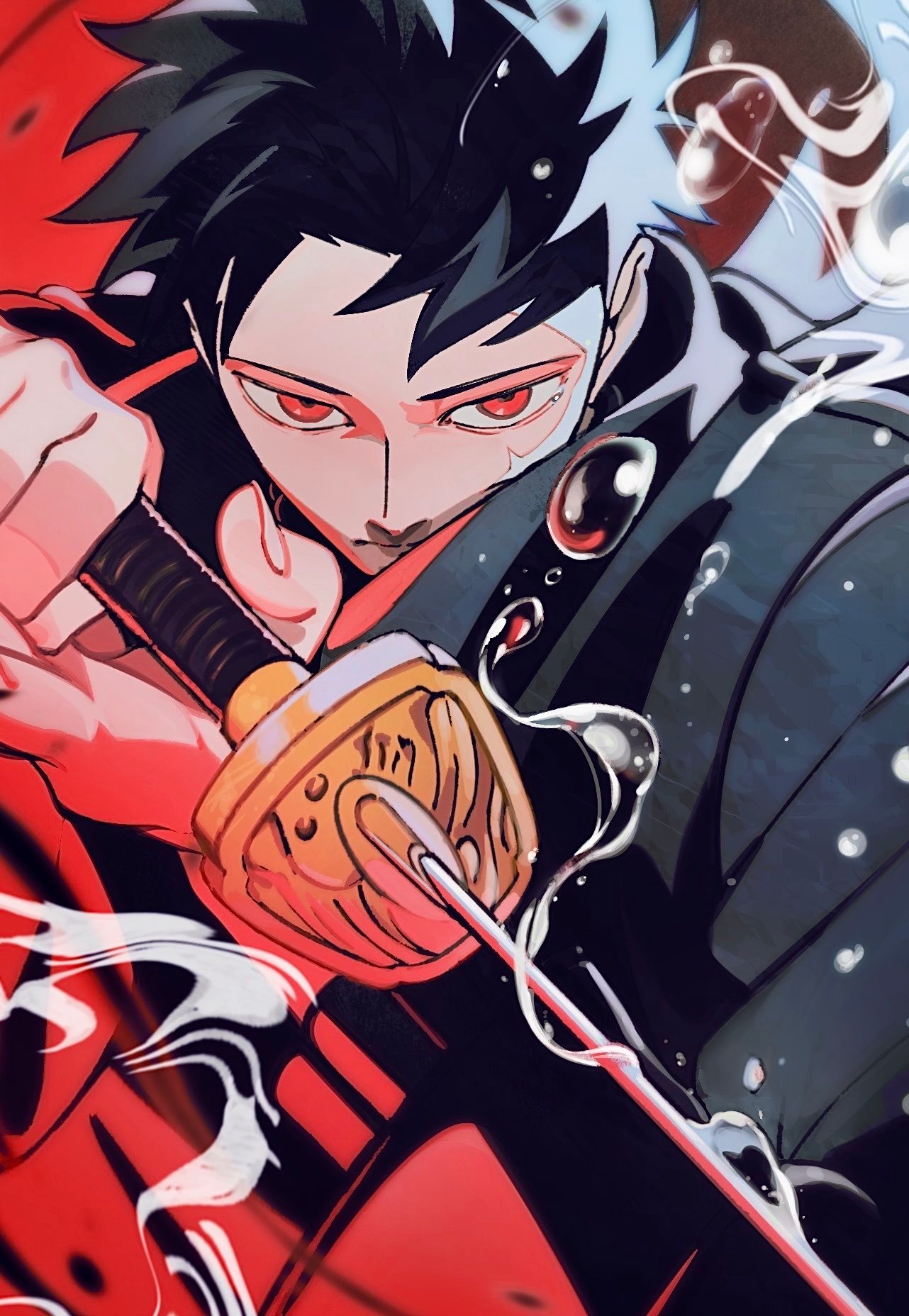 神乐钵六平千矿 神乐钵男主六平千矿好伟大的神颜.[哇]绘：midoriru_8 