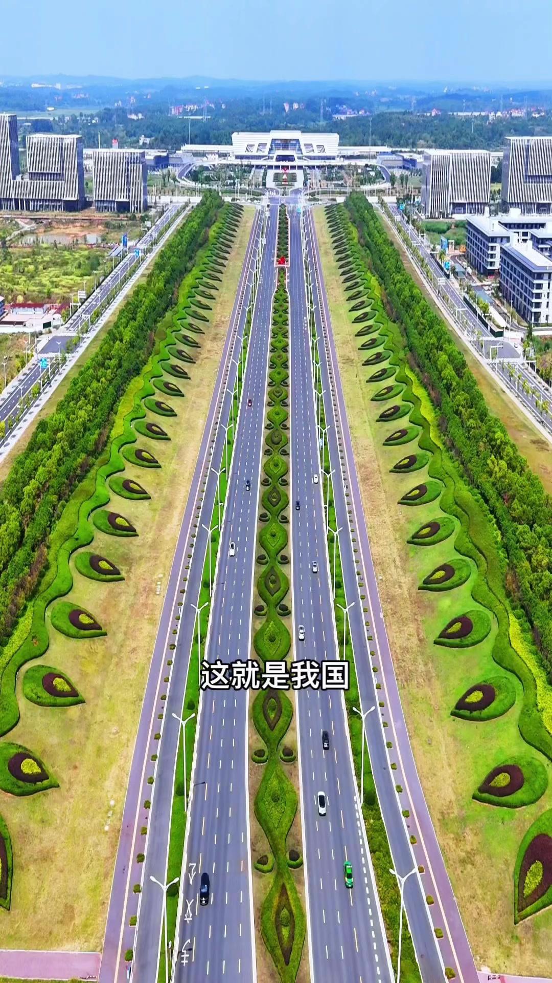 江西吉安阳明大道才是真·艺术品！两侧绿化带足足95米宽，公路秒变城市氧吧，随手一