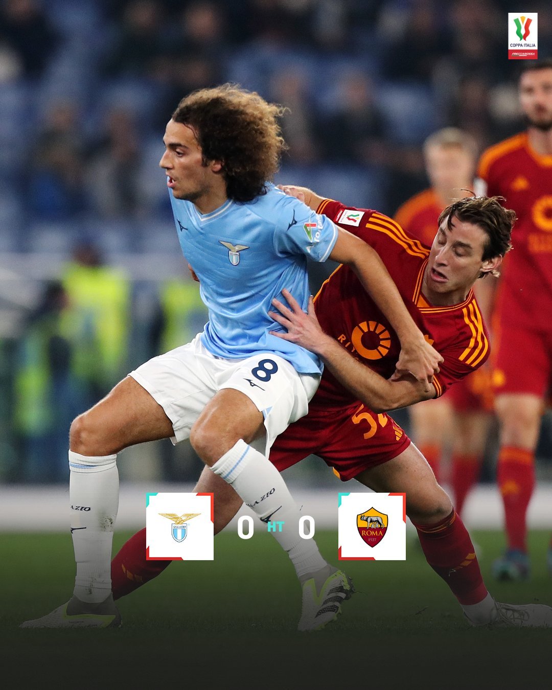 意大利的议会因为这场罗马德比提前结束，两队创造的上半场创造的机会（xG=0.29