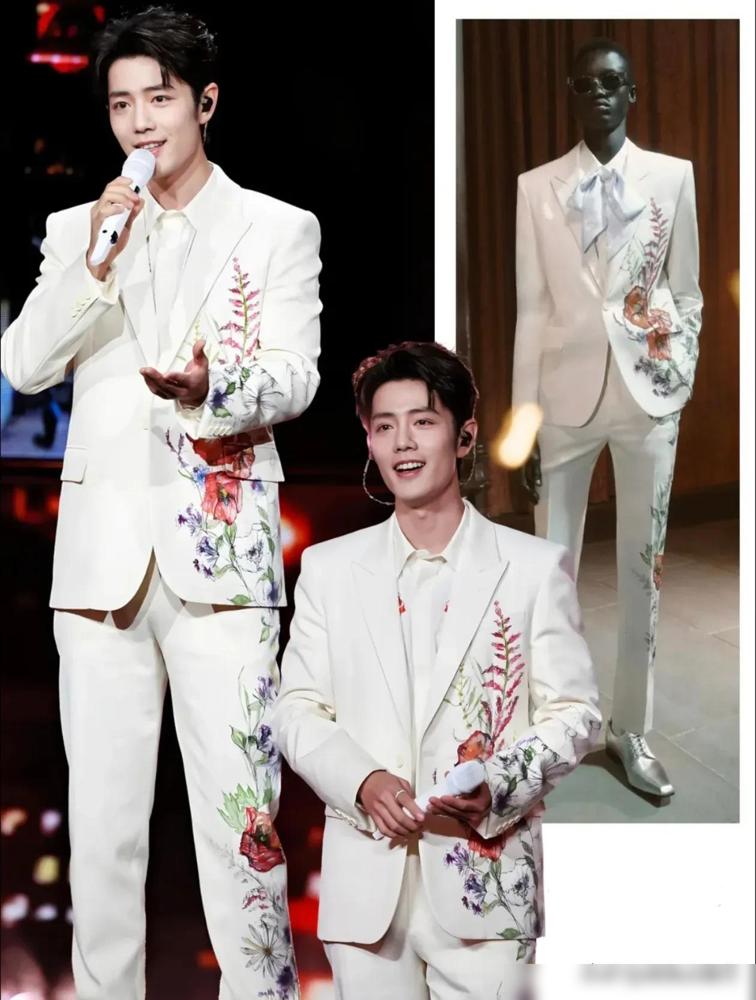 这衣服穿在名模身上是冷冰冰的买家秀，套在肖战身上倒成了绝版的私人订制，北京台这波