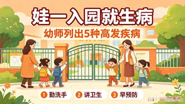 9月入园生病高峰期！幼师整理5种高发疾病，提前预防不遭罪