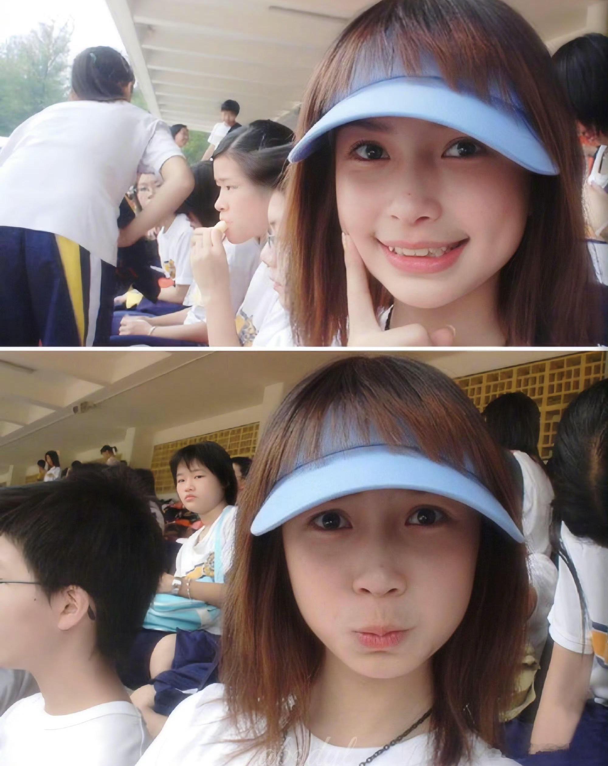 Angelababy13岁旧照一组青涩的校园老照片曝光，十三岁的少女眉眼精致灵动