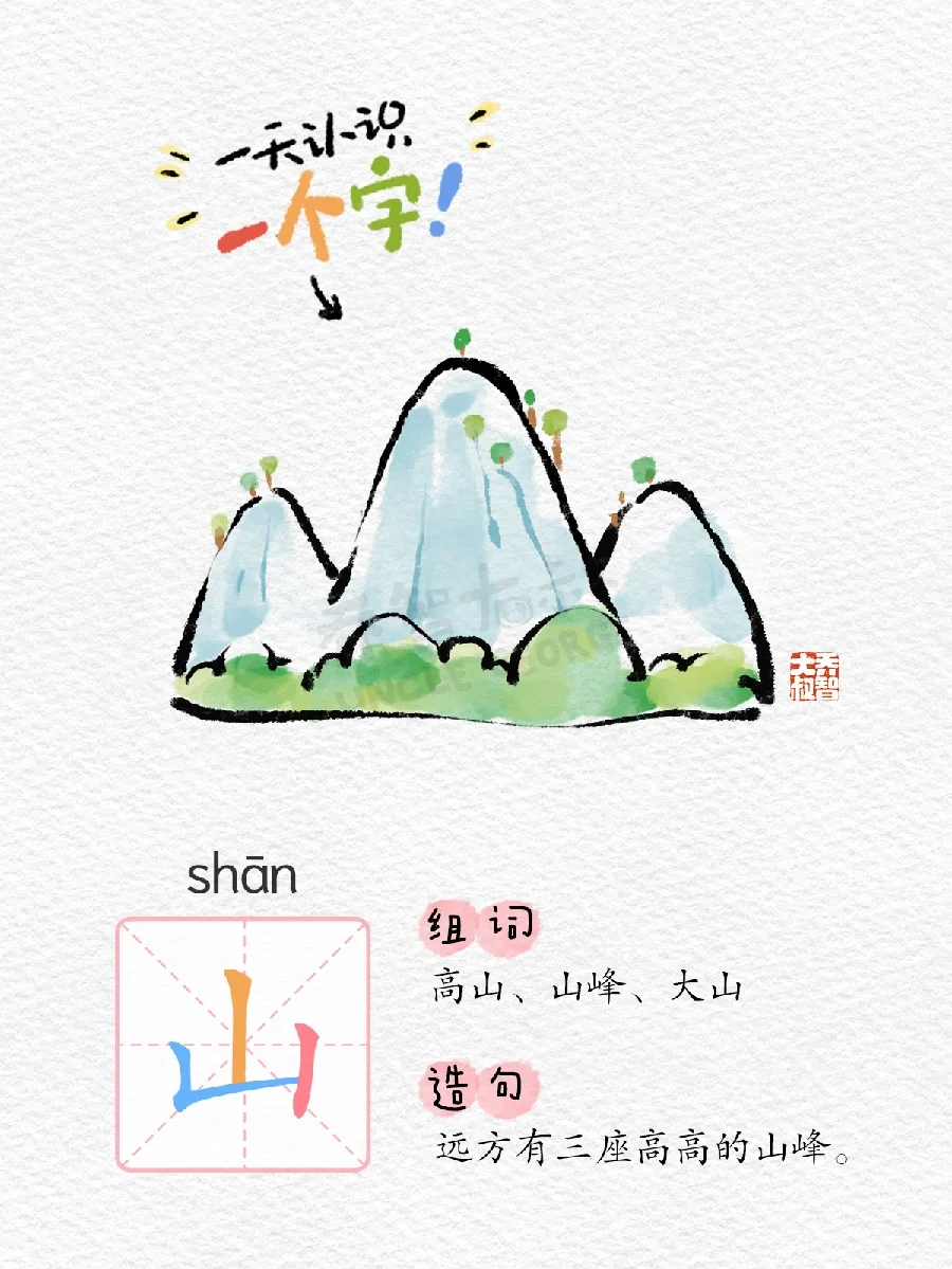 识字启蒙 | 一天认识一个汉字——山