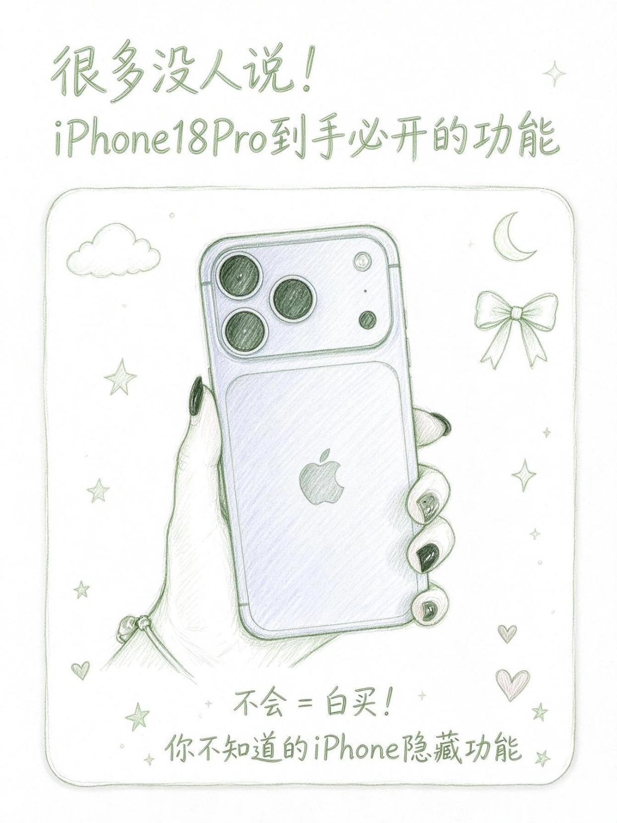 不用相当于白买？iPhone18Pro必开的功能

估计很多姐妹用了许多年 iP